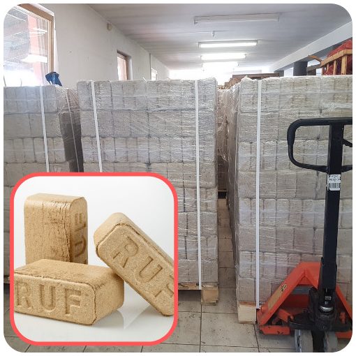 RUF típusú fabrikett (960 kg / raklap)